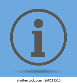 Information sign icon, vector illustration. Flat design style