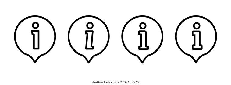 Icono de signo de información Ilustración vectorial. sobre nosotros signo y símbolo. signo de interrogación