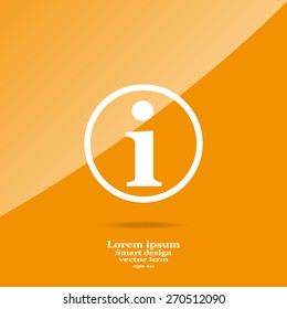 Information sign icon, vector illustration. Flat design style