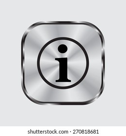 Information sign icon, vector illustration. Flat design style