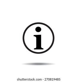 Information sign icon, vector illustration. Flat design style