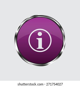 Information sign icon, vector illustration. Flat design style