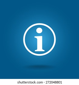 Information sign icon, vector illustration. Flat design style