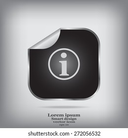 Information sign icon, vector illustration. Flat design style