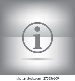Information sign icon, vector illustration. Flat design style