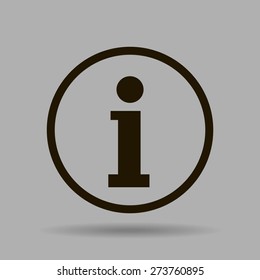 Information sign icon, vector illustration. Flat design style