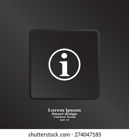 Information sign icon, vector illustration. Flat design style