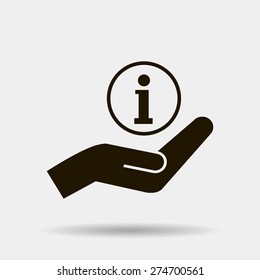Information sign icon, vector illustration. Flat design style