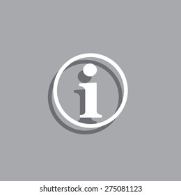 Information sign icon, vector illustration. Flat design style