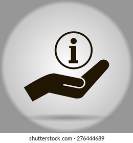 Information sign icon, vector illustration. Flat design style