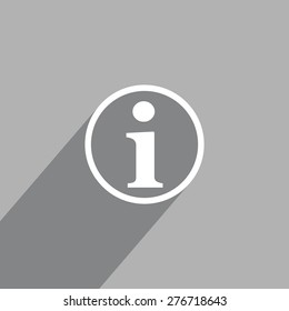Information sign icon, vector illustration. Flat design style