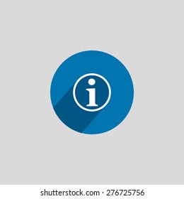Information sign icon, vector illustration. Flat design style