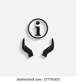 Information sign icon, vector illustration. Flat design style