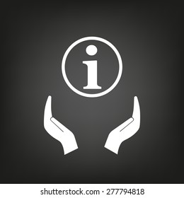 Information sign icon, vector illustration. Flat design style