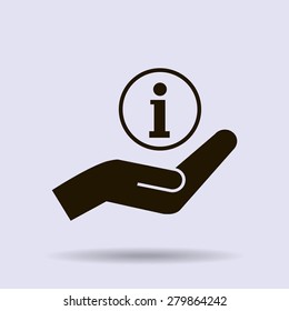 Information sign icon, vector illustration. Flat design style
