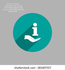 Information sign icon, vector illustration. Flat design style