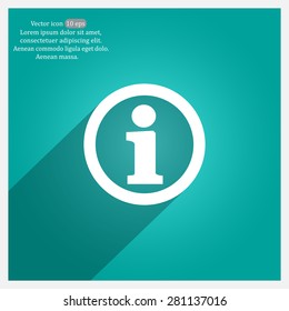 Information sign icon, vector illustration. Flat design style