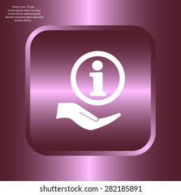 Information sign icon, vector illustration. Flat design style