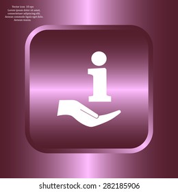 Information sign icon, vector illustration. Flat design style