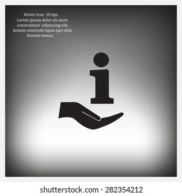 Information sign icon, vector illustration. Flat design style