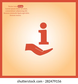 Information sign icon, vector illustration. Flat design style