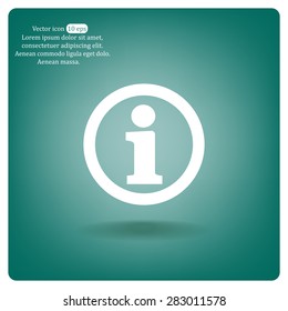 Information sign icon, vector illustration. Flat design style