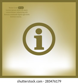 Information sign icon, vector illustration. Flat design style