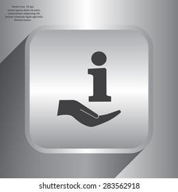 Information sign icon, vector illustration. Flat design style