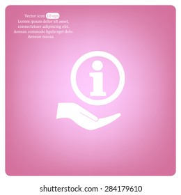 Information sign icon, vector illustration. Flat design style