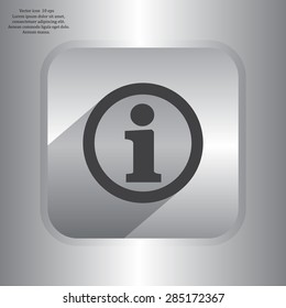 Information sign icon, vector illustration. Flat design style
