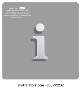 Information sign icon, vector illustration. Flat design style