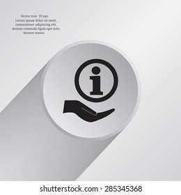 Information sign icon, vector illustration. Flat design style