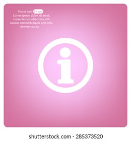 Information sign icon, vector illustration. Flat design style