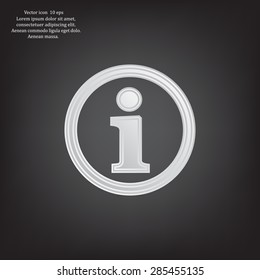Information sign icon, vector illustration. Flat design style