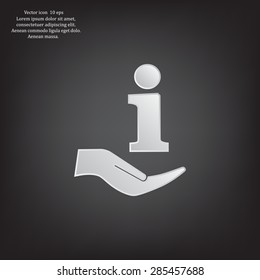 Information sign icon, vector illustration. Flat design style