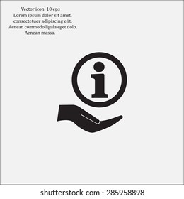 Information sign icon, vector illustration. Flat design style