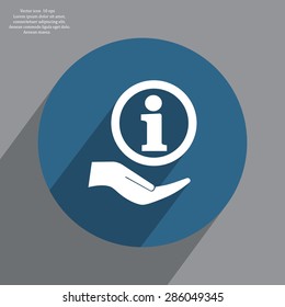 Information sign icon, vector illustration. Flat design style
