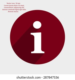Information sign icon, vector illustration. Flat design style