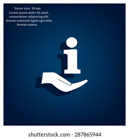Information sign icon, vector illustration. Flat design style