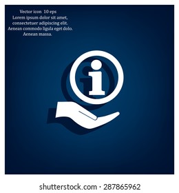 Information sign icon, vector illustration. Flat design style