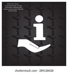 Information sign icon, vector illustration. Flat design style