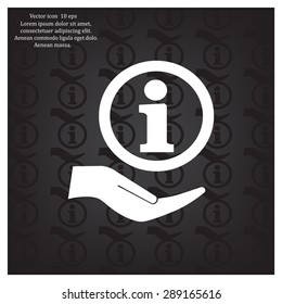 Information sign icon, vector illustration. Flat design style