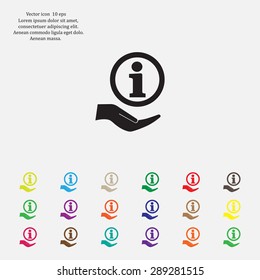 Information sign icon, vector illustration. Flat design style