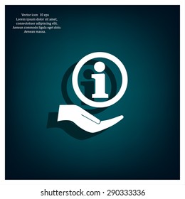 Information sign icon, vector illustration. Flat design style