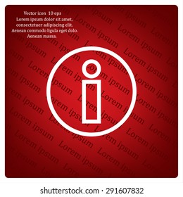Information sign icon, vector illustration. Flat design style