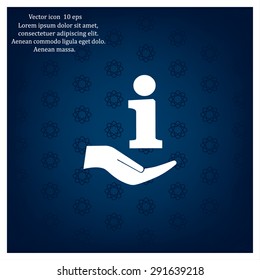 Information sign icon, vector illustration. Flat design style