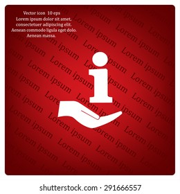 Information sign icon, vector illustration. Flat design style