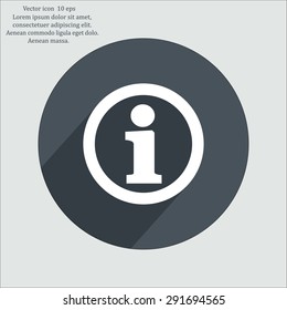 Information sign icon, vector illustration. Flat design style
