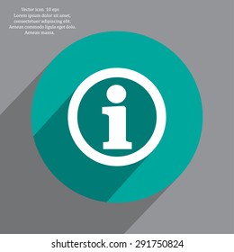 Information sign icon, vector illustration. Flat design style