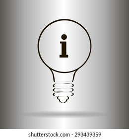 Information sign icon, vector illustration. Flat design style